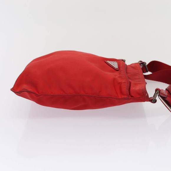 PRADA Shoulder Bag Nylon Red Auth 83691 - Picture 3 of 16